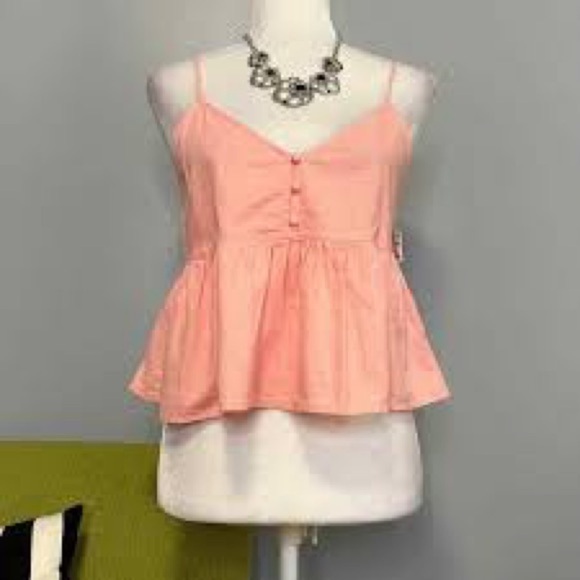 Abound Pink Pudding Cotton Babydoll Crop Tank Top NEW size MED - Picture 2 of 4